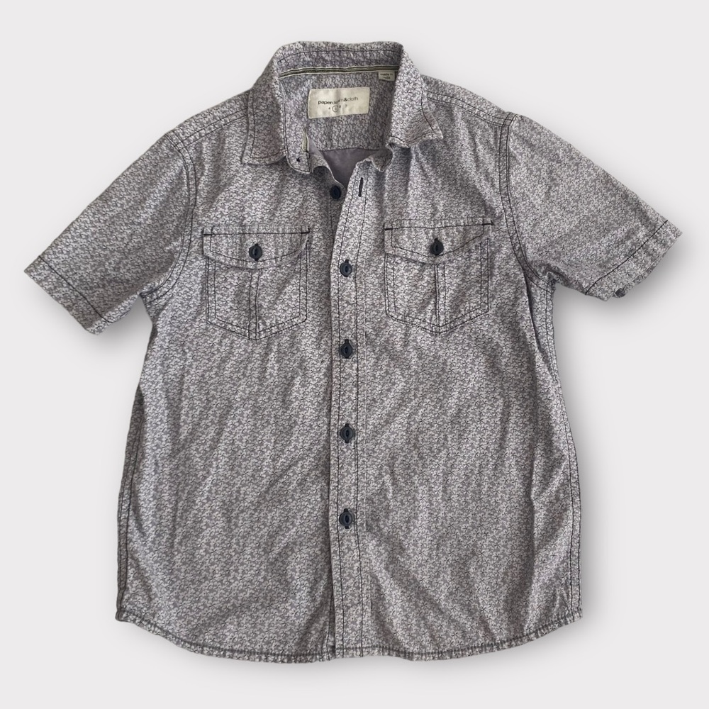 Paper Denim & Cloth Boys Child Button Up Shirt Size 5 100% Cotton Preppy